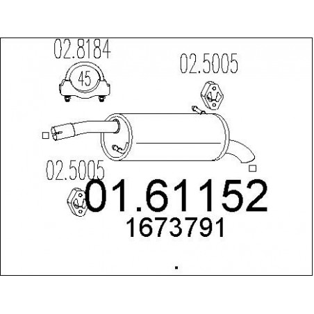Silencieux arrière MTS