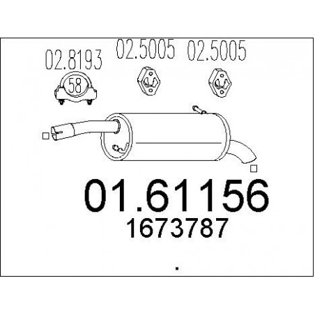 Silencieux arrière MTS
