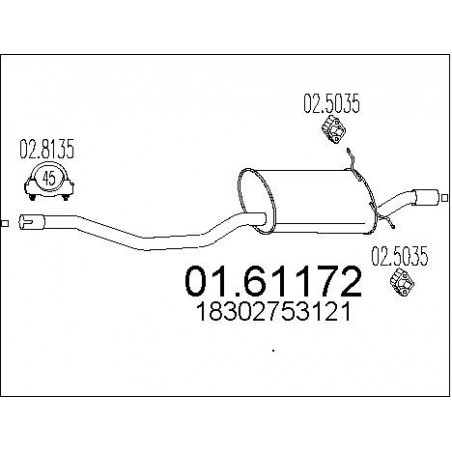 Silencieux arrière MTS