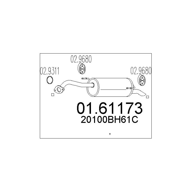 Silencieux arrière MTS