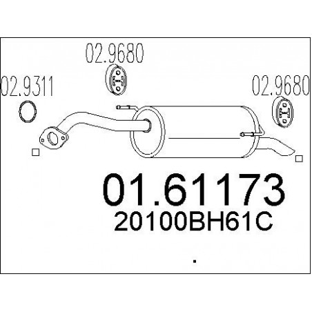Silencieux arrière MTS