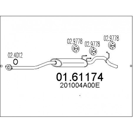 Silencieux arrière MTS