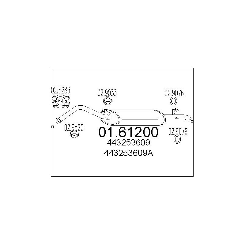 Silencieux arrière MTS