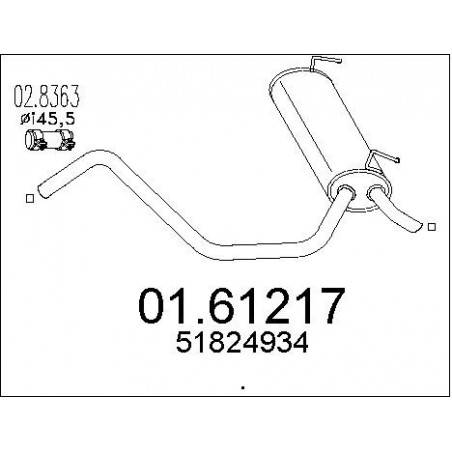 Silencieux arrière MTS