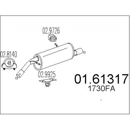 Silencieux arrière MTS