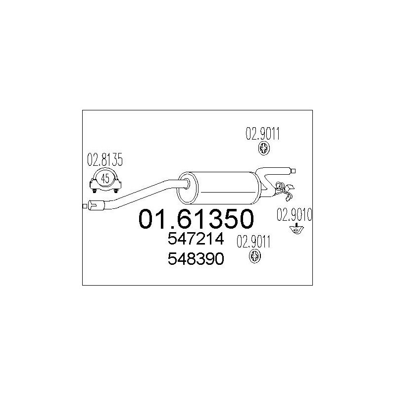 Silencieux arrière MTS