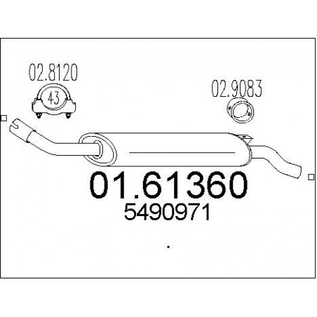 Silencieux arrière MTS