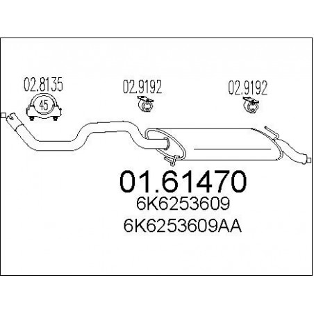 Silencieux arrière MTS