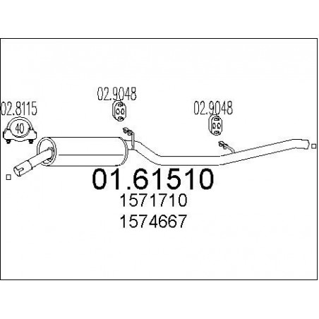 Silencieux arrière MTS