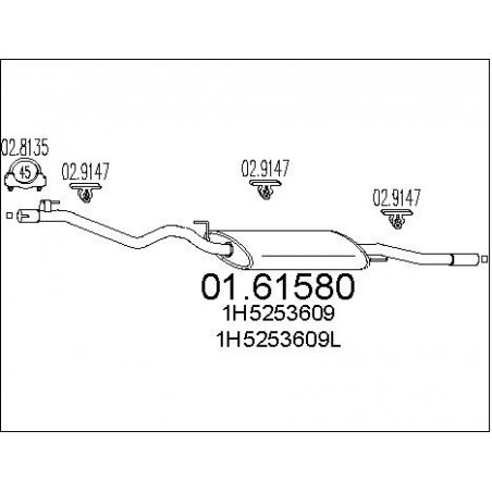 Silencieux arrière MTS
