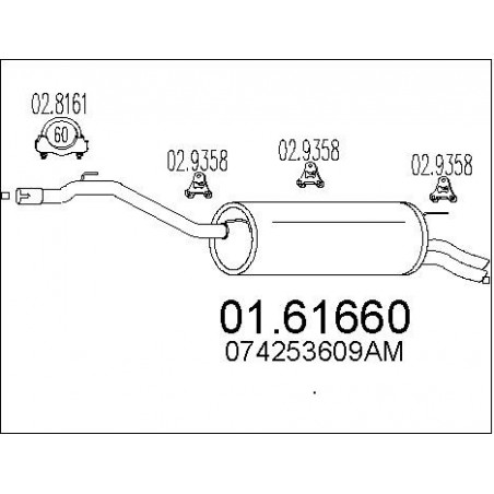 Silencieux arrière MTS