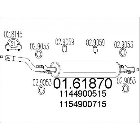 Silencieux arrière MTS