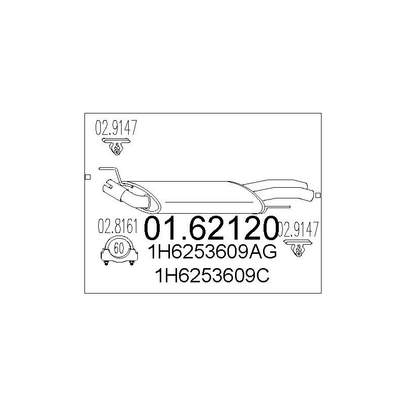 Silencieux arrière MTS