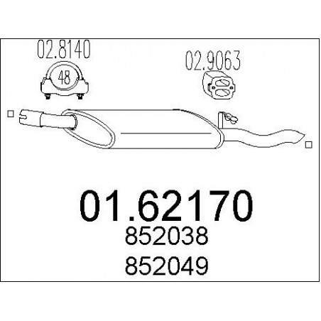 Silencieux arrière MTS