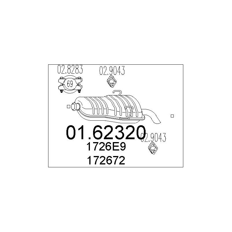 Silencieux arrière MTS