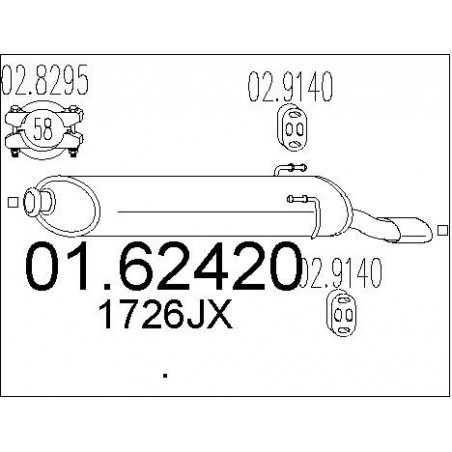 Silencieux arrière MTS
