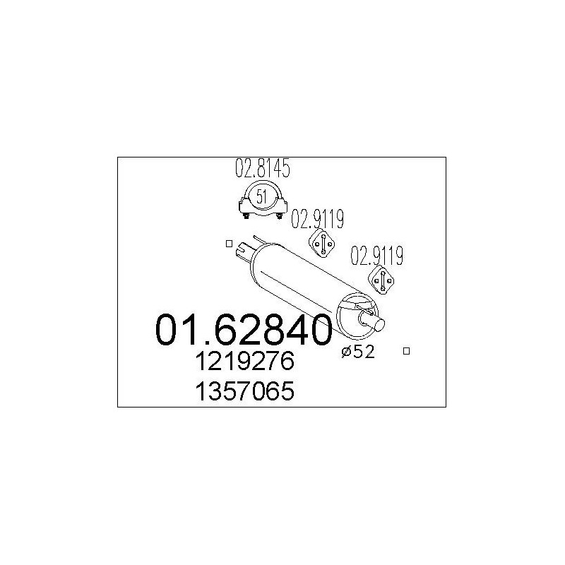 Silencieux arrière MTS