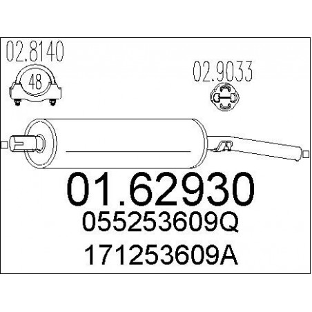 Silencieux arrière MTS