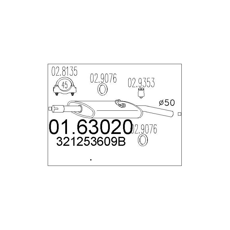 Silencieux arrière MTS