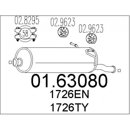 Silencieux arrière MTS