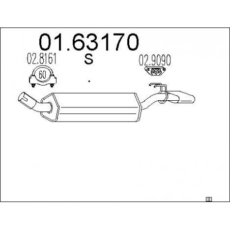 Silencieux arrière MTS
