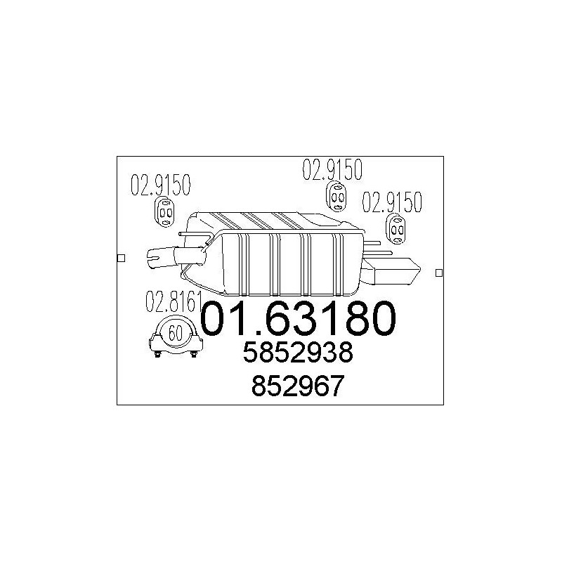 Silencieux arrière MTS