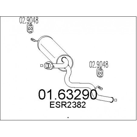 Silencieux arrière MTS