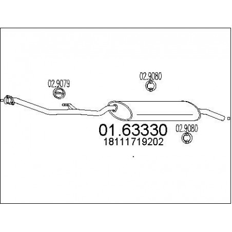 Silencieux arrière MTS