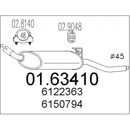 Silencieux arrière MTS