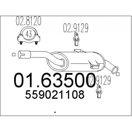 Silencieux arrière MTS