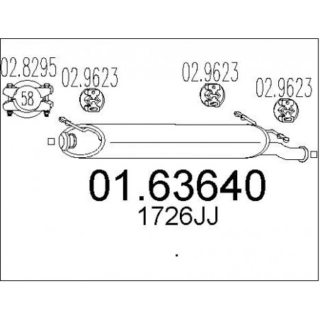 Silencieux arrière MTS