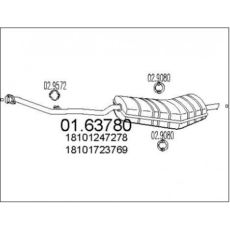 Silencieux arrière MTS