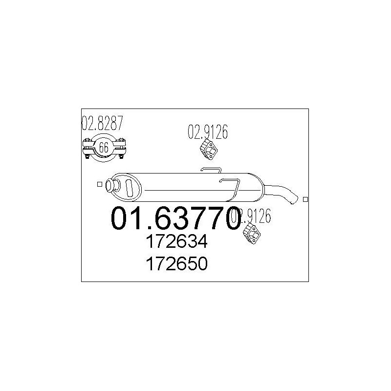 Silencieux arrière MTS