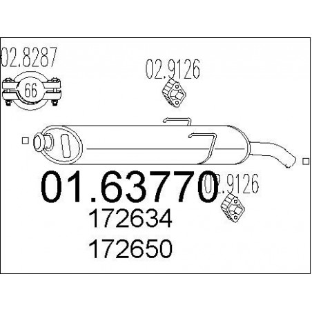 Silencieux arrière MTS