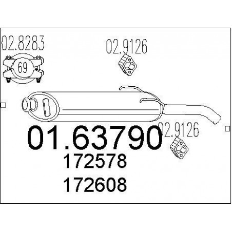 Silencieux arrière MTS