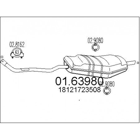 Silencieux arrière MTS