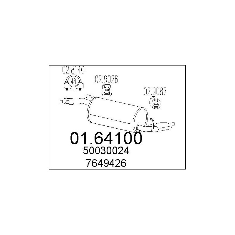 Silencieux arrière MTS
