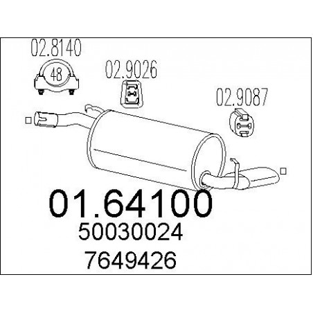 Silencieux arrière MTS