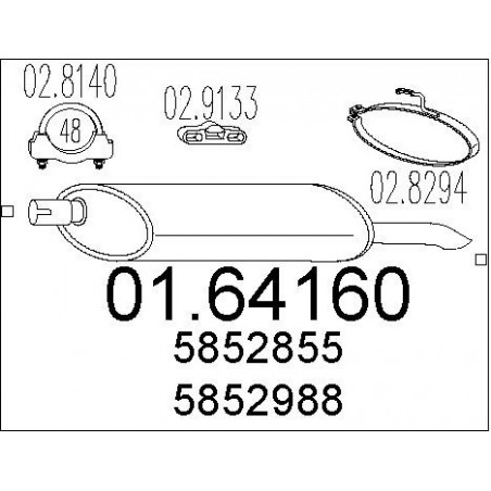 Silencieux arrière MTS