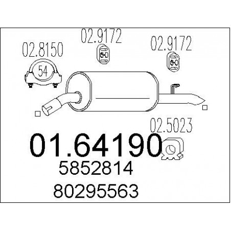 Silencieux arrière MTS