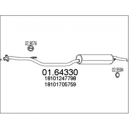 Silencieux arrière MTS