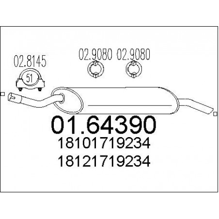 Silencieux arrière MTS