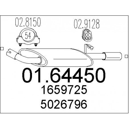 Silencieux arrière MTS
