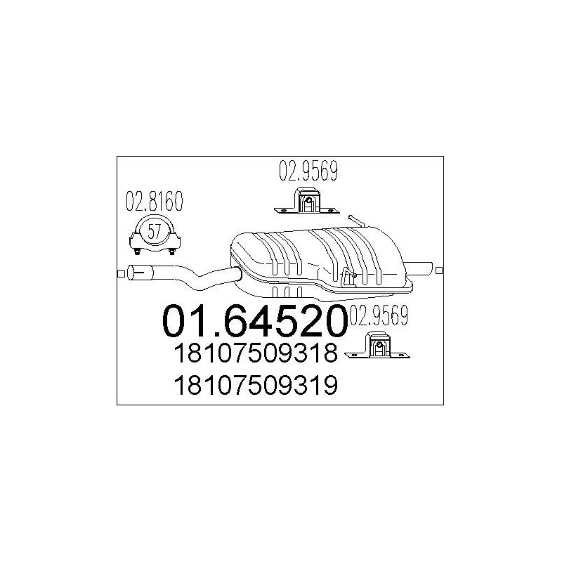 Silencieux arrière MTS