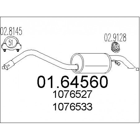 Silencieux arrière MTS