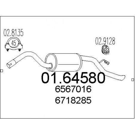 Silencieux arrière MTS