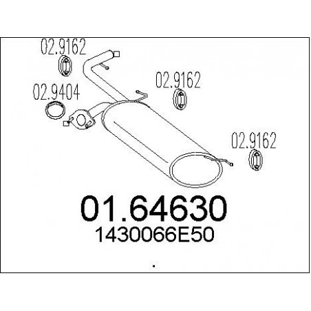 Silencieux arrière MTS