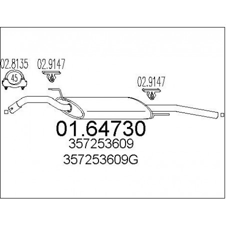 Silencieux arrière MTS