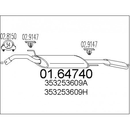 Silencieux arrière MTS