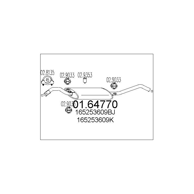 Silencieux arrière MTS